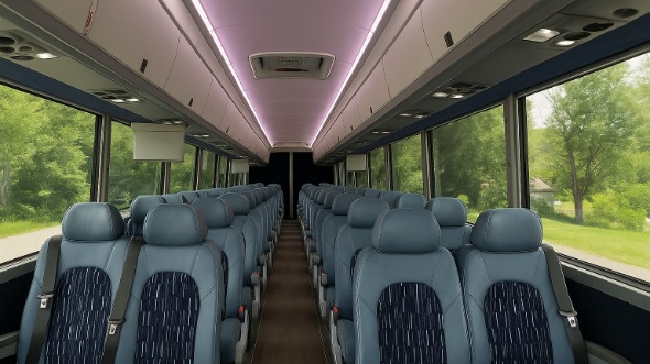 Interior of Charter Bus Company Atlanta's 15 Passenger Minibus in Atlanta