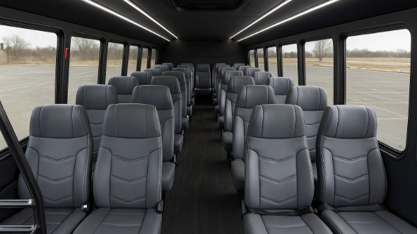 Interior of Charter Bus Company Atlanta's 18 Passenger Minibus in Atlanta