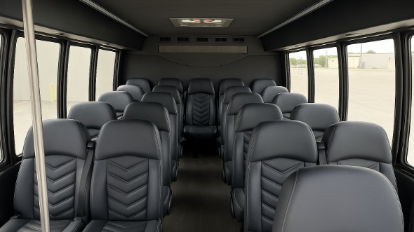 Interior of Charter Bus Company Atlanta's 20 Passenger Mini bus in Atlanta