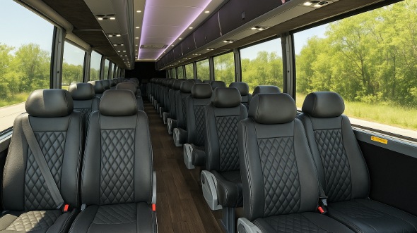 Interior of Charter Bus Company Atlanta's 25 Passenger Mini bus in Atlanta
