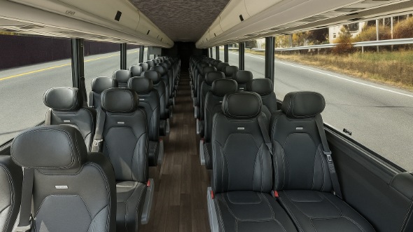Interior of Charter Bus Company Atlanta's 35 Passenger Minibus in Atlanta