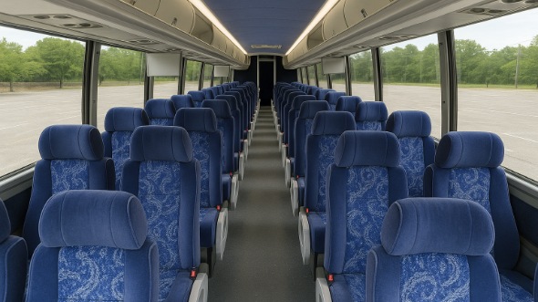 Interior of Charter Bus Company Atlanta's 56 Passenger Charter Bus in Atlanta