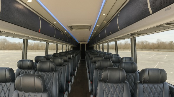 alpharetta 50 passenger charter bus inside