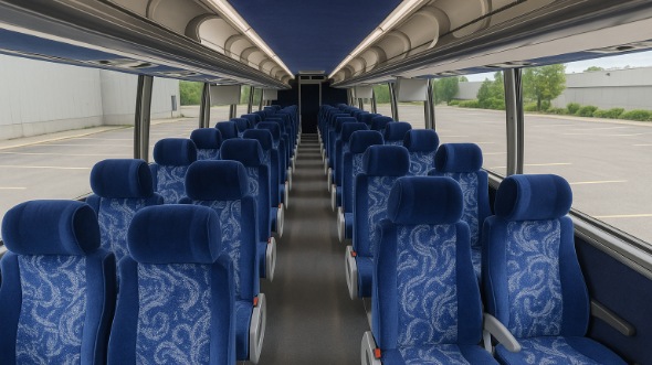 alpharetta 55 passenger charter bus inside